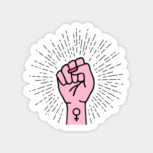 Feminist hand with female symbol Sticker